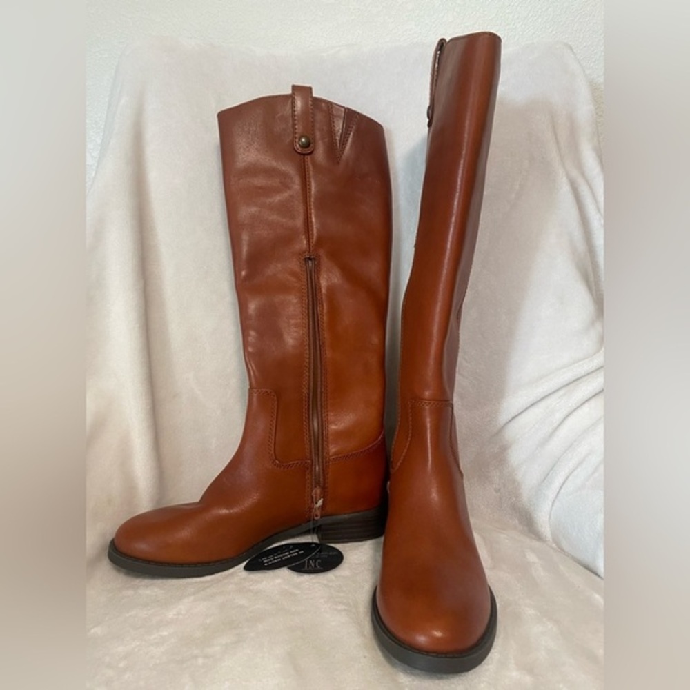 INC INT CONCEPTS GENUINE LEATHER FAWNE RIDDING Boot